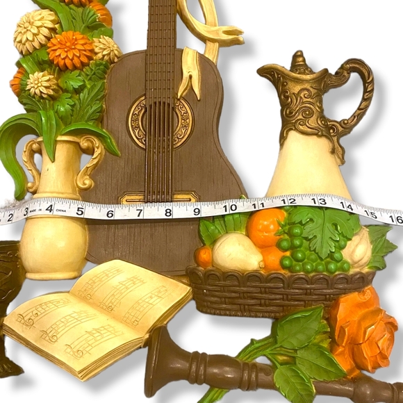 VTG Dart Industries 1975 1976 wine guitar Violin Tulips Books Floral Mus… - Picture 11 of 15